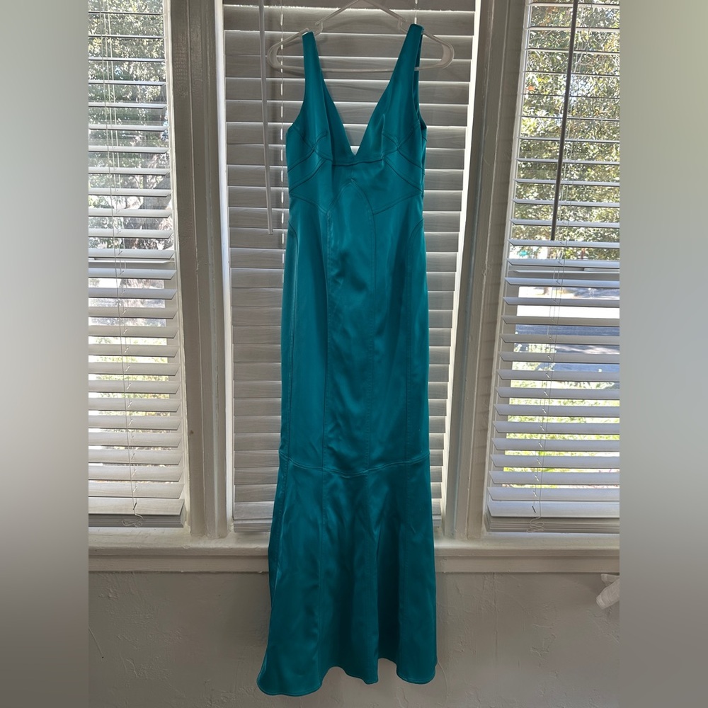 David Meister - Teal Floor Length Formal Dress